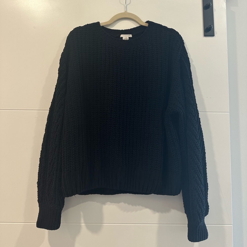 H&M Women’s Chenille Sweater - Black